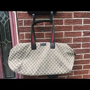 Authentic Canvas Gucci duffle bag